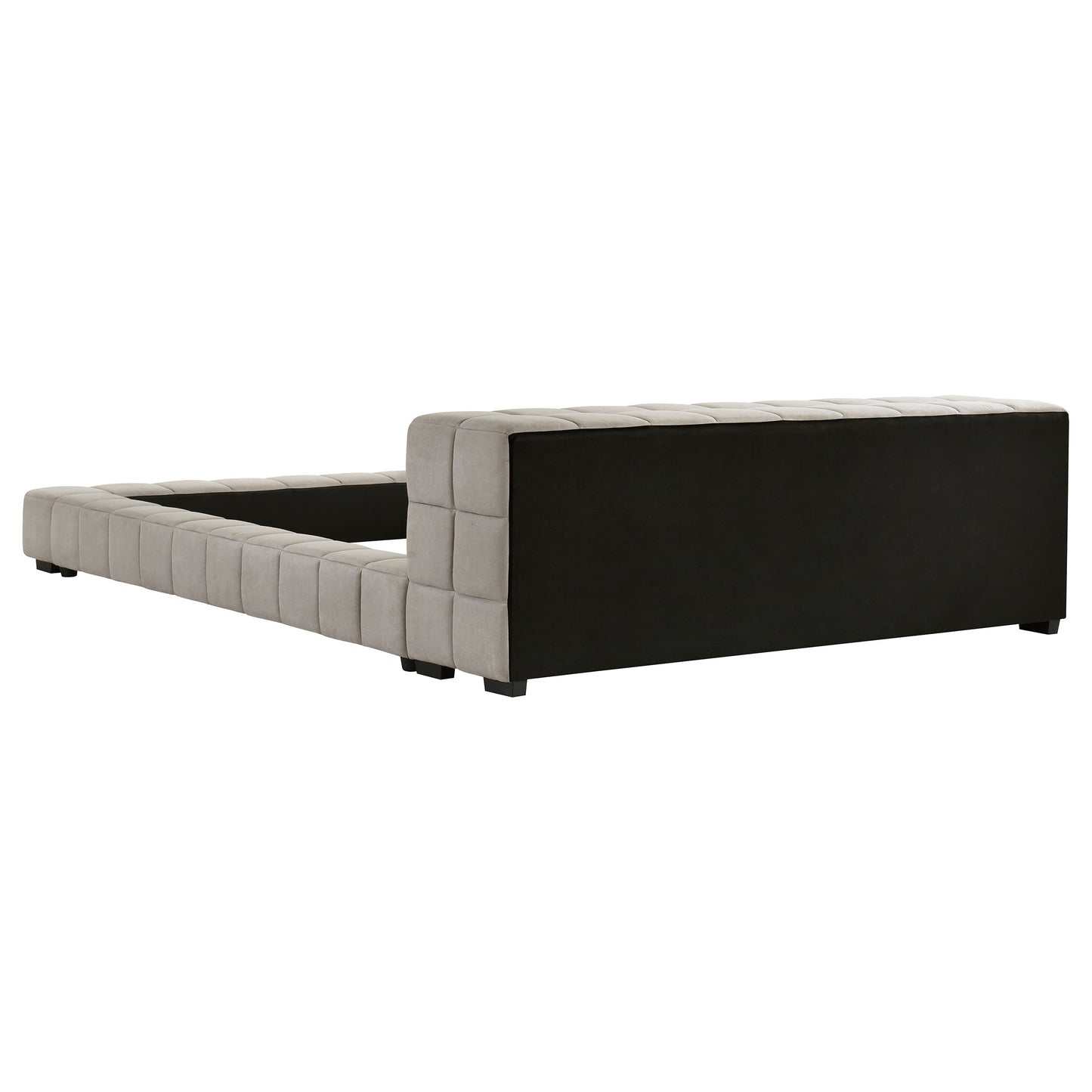 Trinity Upholstered Full Platform Bed Light Taupe