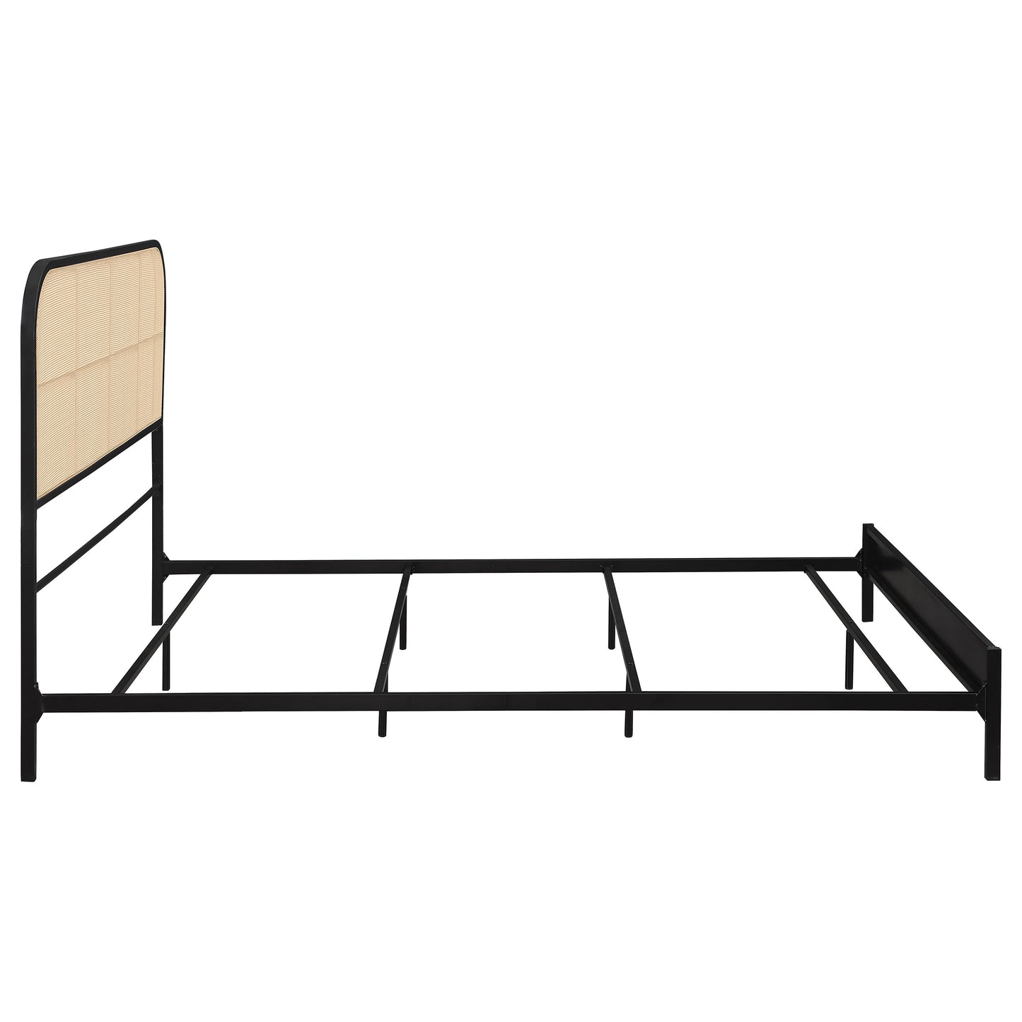 Amherst Radio Weave Rattan Metal Full Bed Black