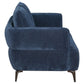 Lively 3-piece Chenille Upholstered Sofa Set Blue