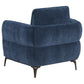 Lively 3-piece Chenille Upholstered Sofa Set Blue