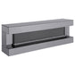 Vallerie 71" TV Stand with Visual Flame Box Grey Mirror