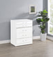 Danbury 3-drawer Makeup Vanity & Stool Set White High Gloss