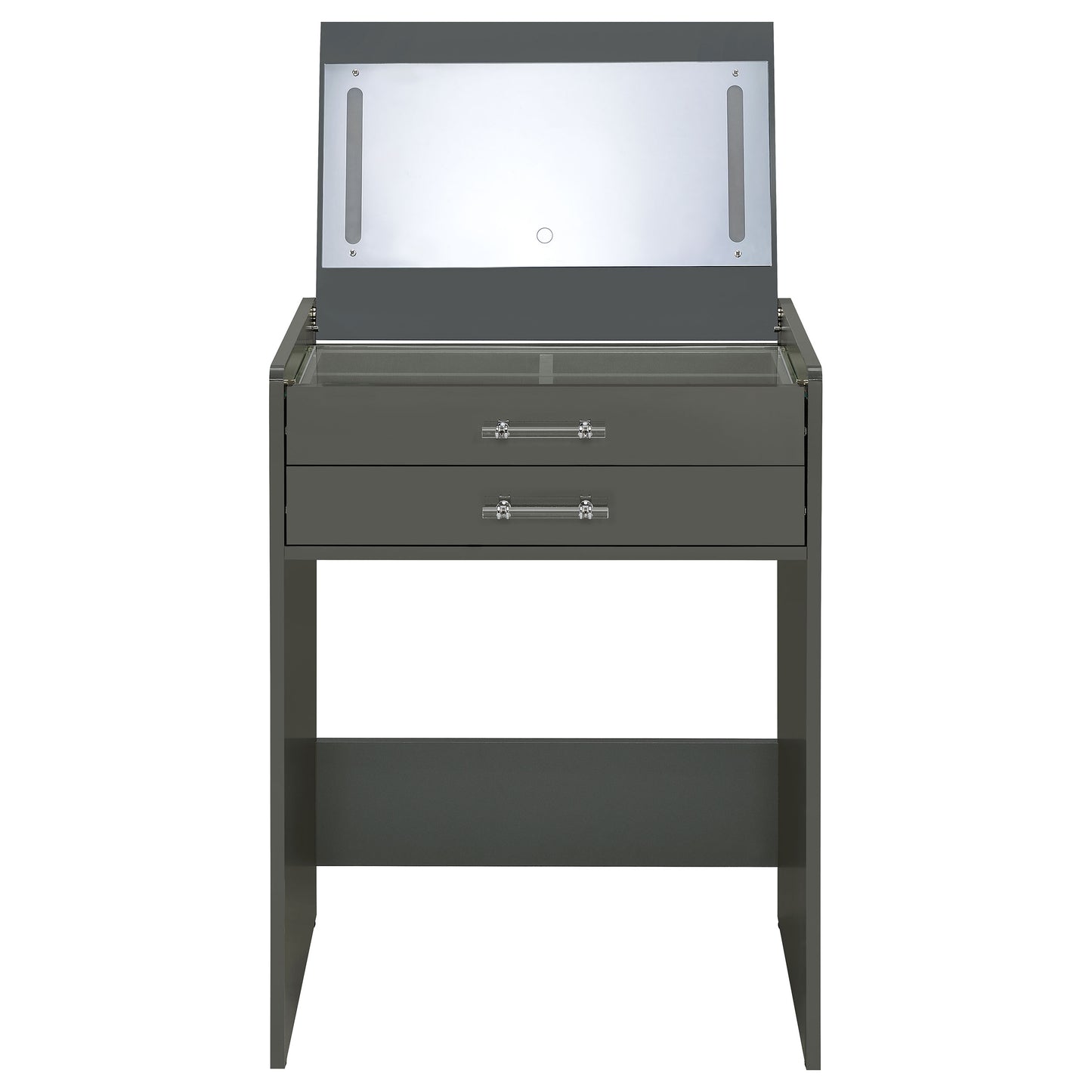 Danbury 3-drawer Makeup Vanity & Stool Set Grey High Gloss