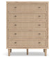 Cielden Full Panel Bed with Mirrored Dresser, Chest and Nightstand