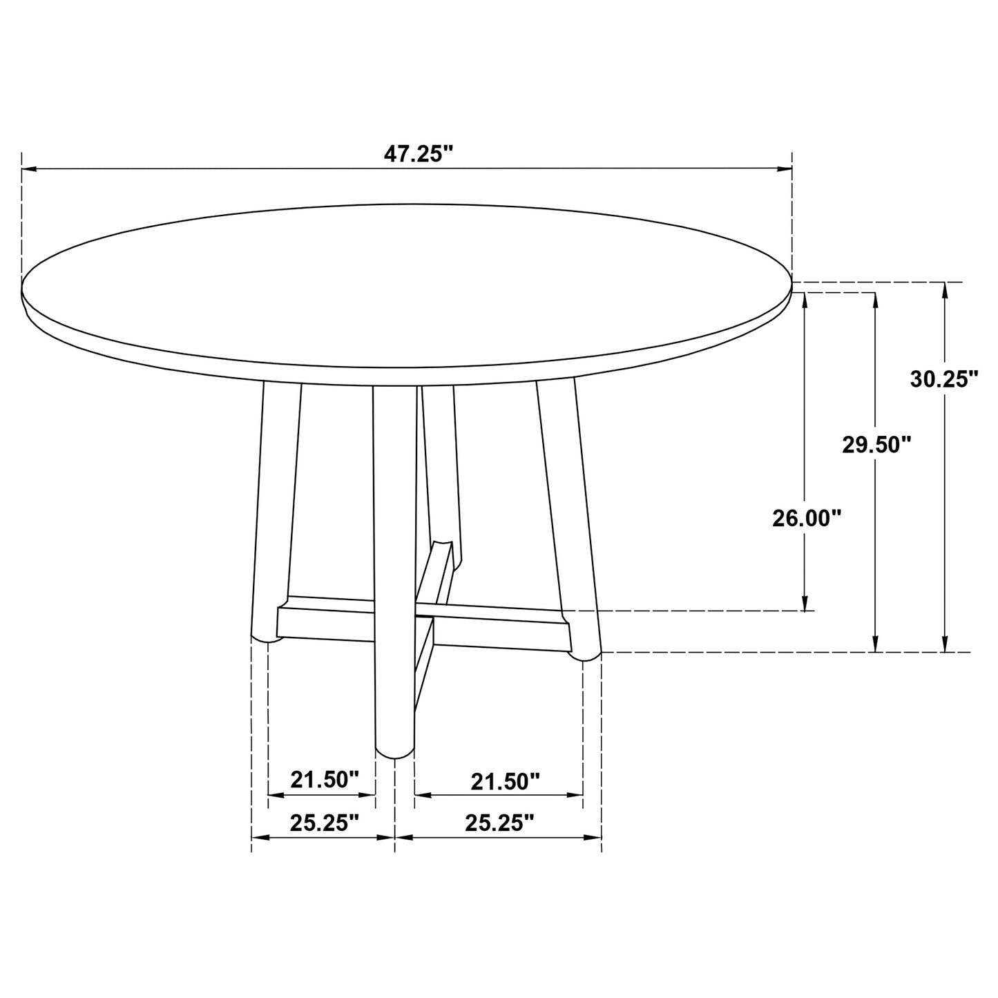 Dinah 5-piece Round Solid Wood Dining Set Walnut