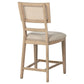 Kailani Rattan Cane Counter Side Chair Beige Oak (Set of 2)