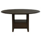 Twyla 5-piece 60-inch Round Wood Dining Table Set Dark Cocoa