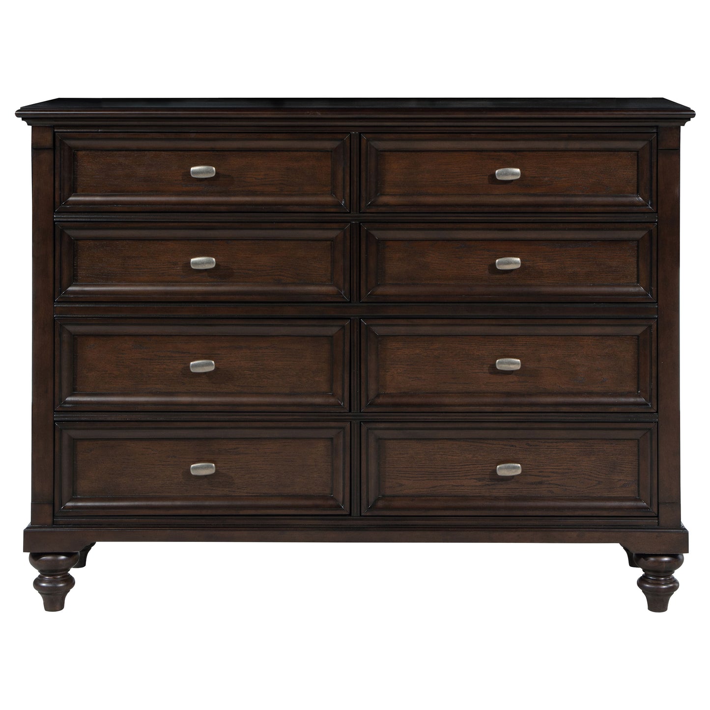 Andover 8-drawer Dresser Cabinet Dark Oak