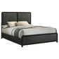 Cavelle 51-inch Upholstered Eastern King Bed Black