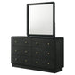 Cavelle 6-drawer Dresser and Mirror Black