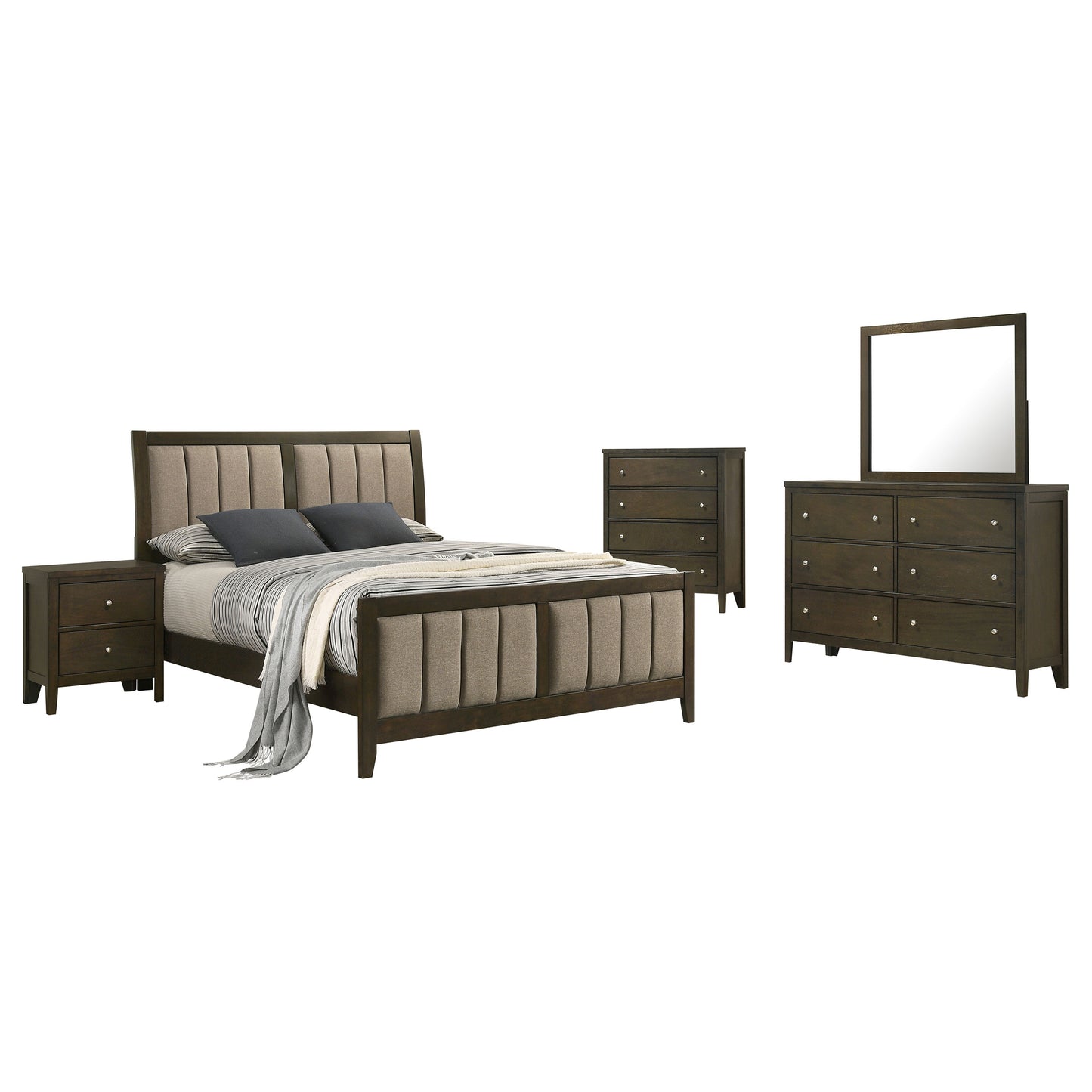 Wilkes 5-piece Queen Bedroom Set Dark Cocoa