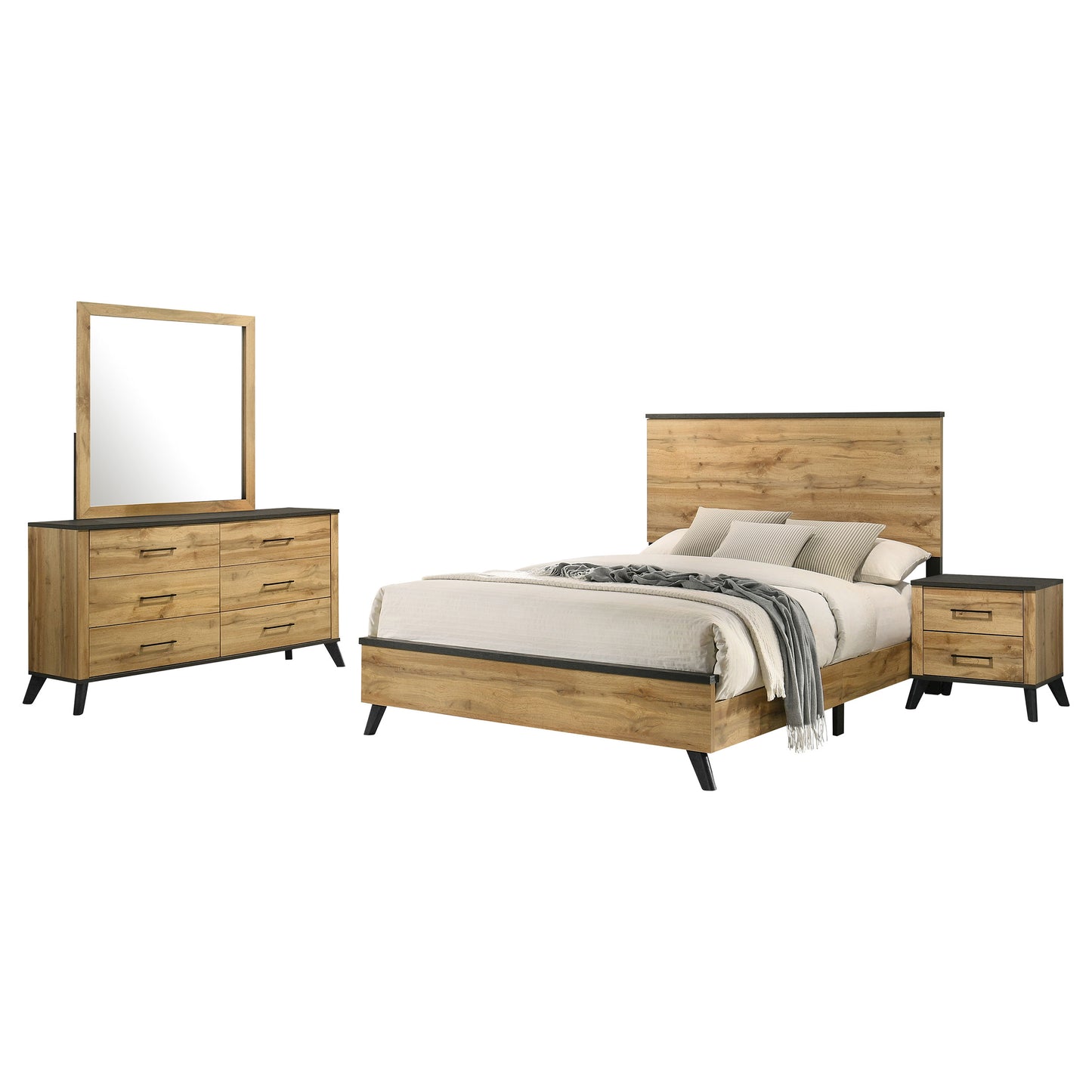 Kaywood 4-piece Full Bedroom Set Natural Pine