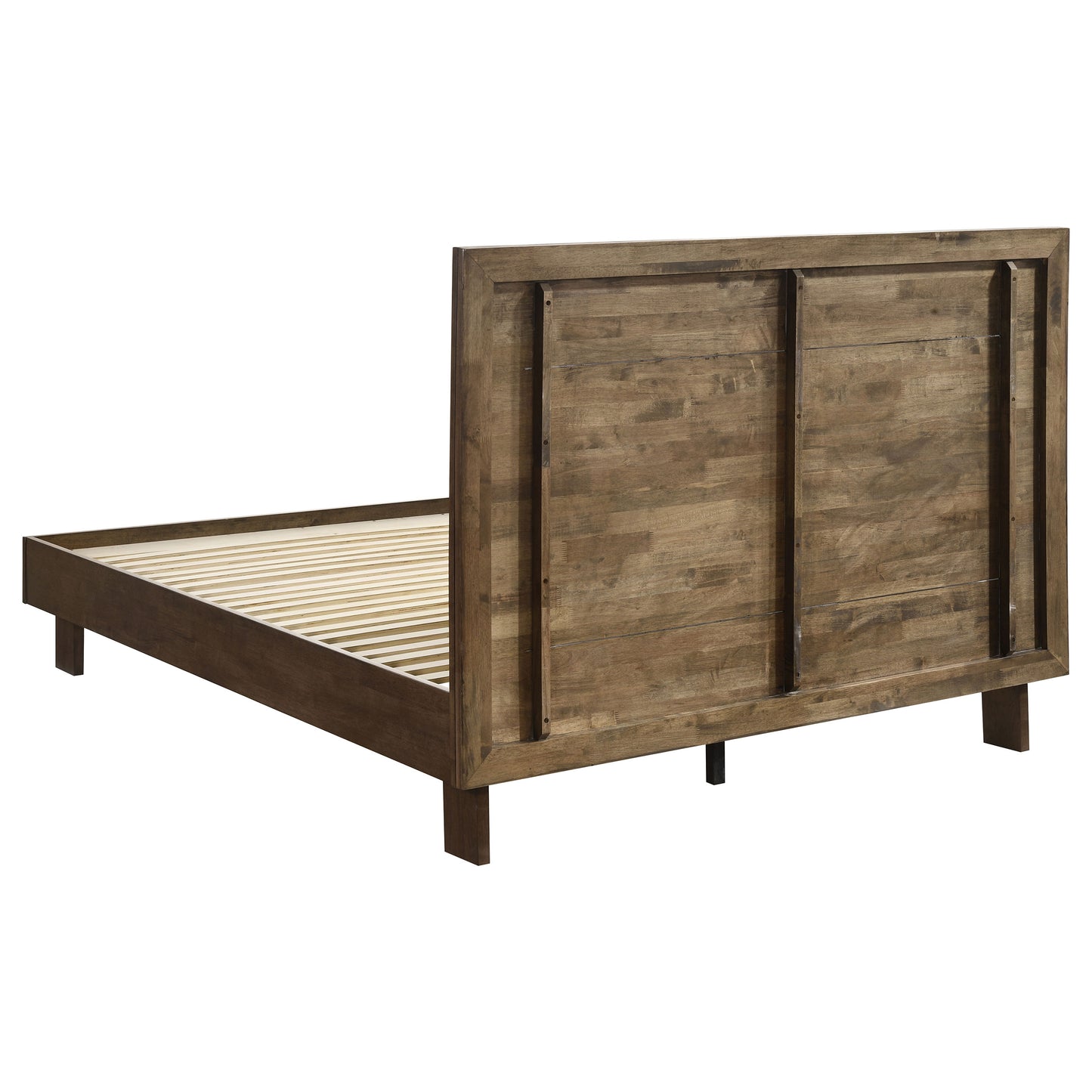 Glenwood 48-inch Queen Platform Panel Bed Warm Brown