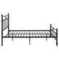 Novak 48-inch Metal Full Open Frame Bed Matte Black