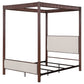 Zimmerlee 89-inch Metal Queen Canopy Bed Rust Brown