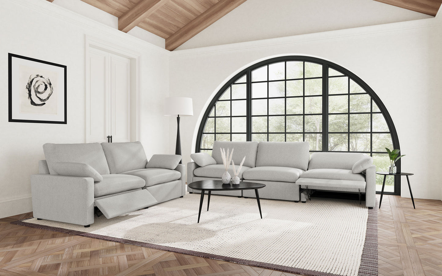 Collins Modular Power Loveseat Grey