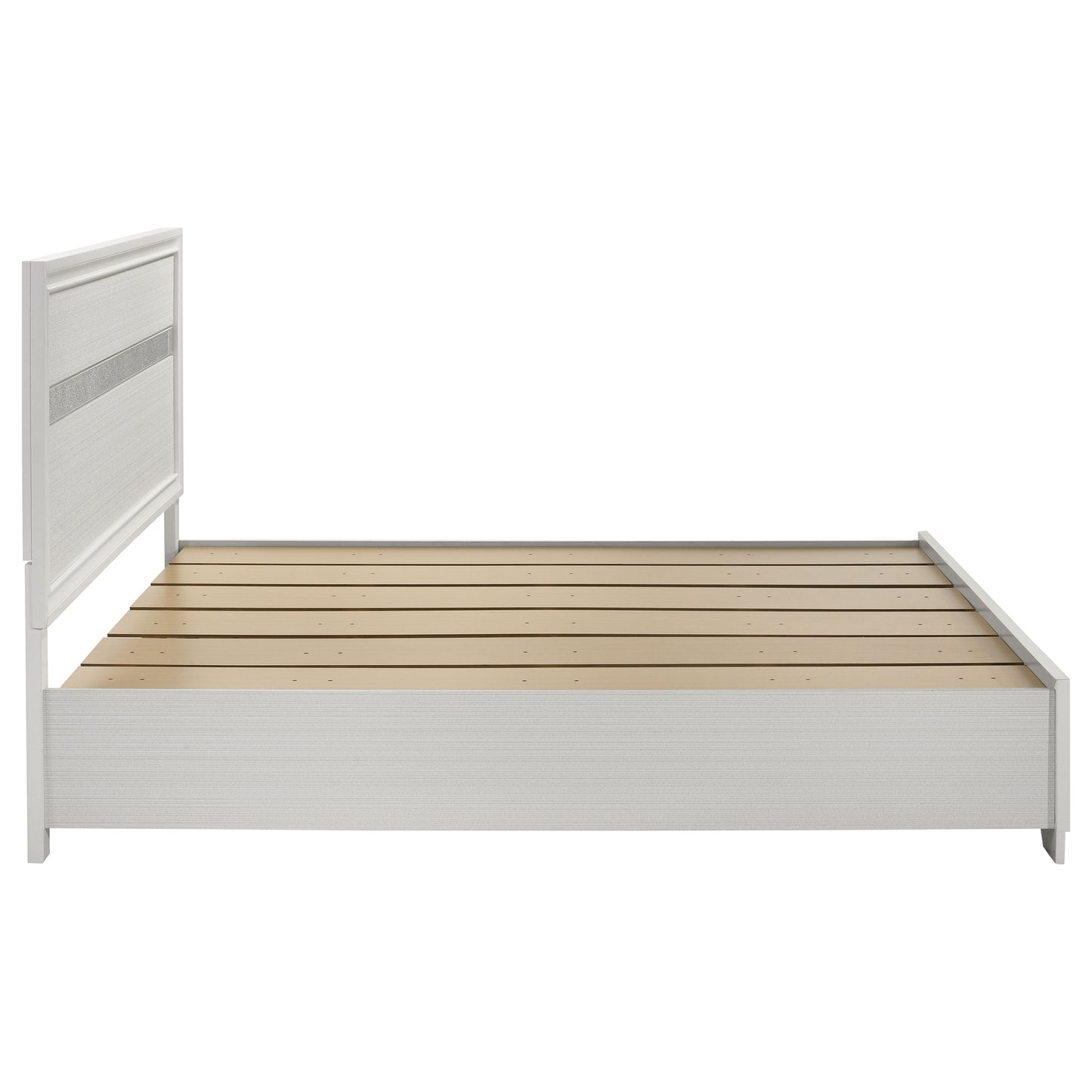 Miranda 51-inch Wood Eastern King Storage Panel Bed White