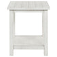 Payne Wood End Table with Shelf Distressed White