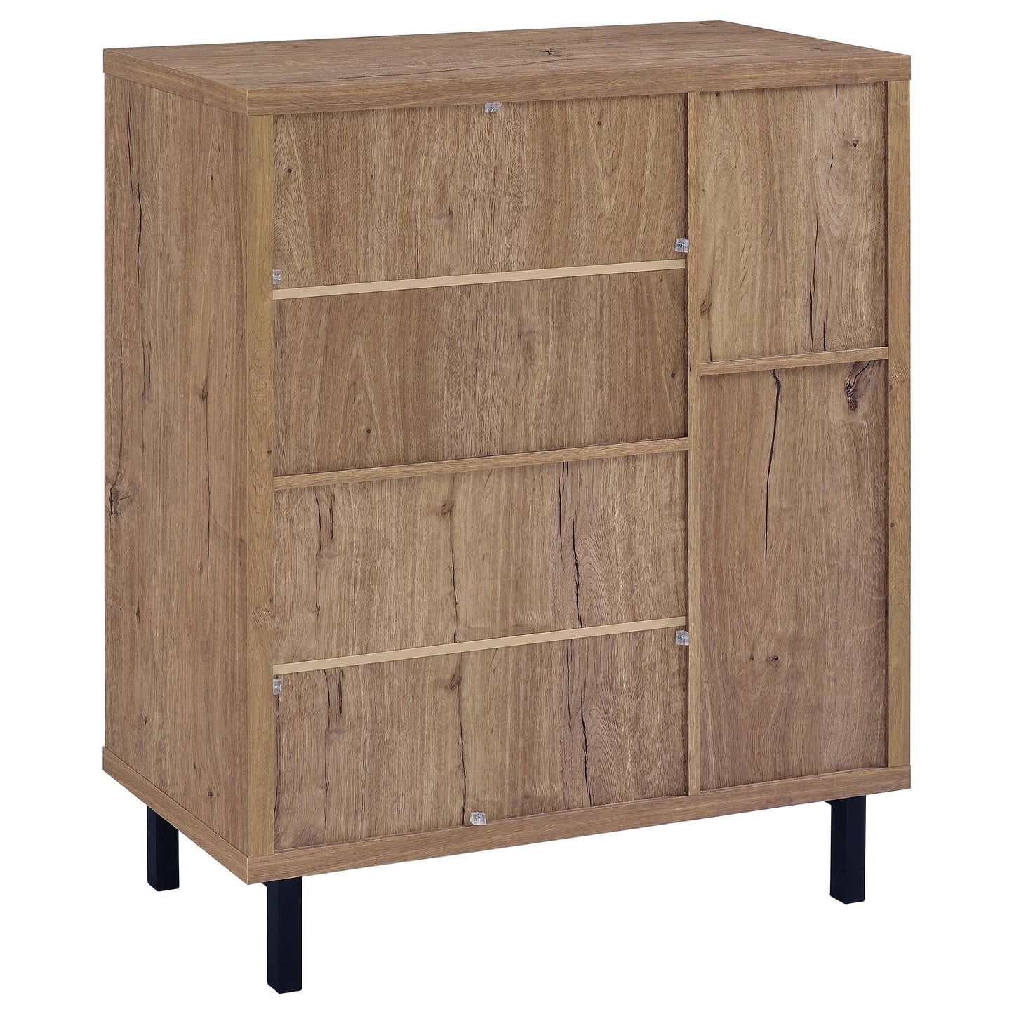 Teller 2-door Shoe Storage Cabinet Natural Oak