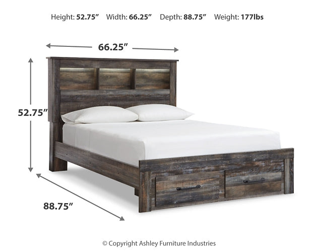 Drystan  Bookcase Bed With 2 Storage Drawers