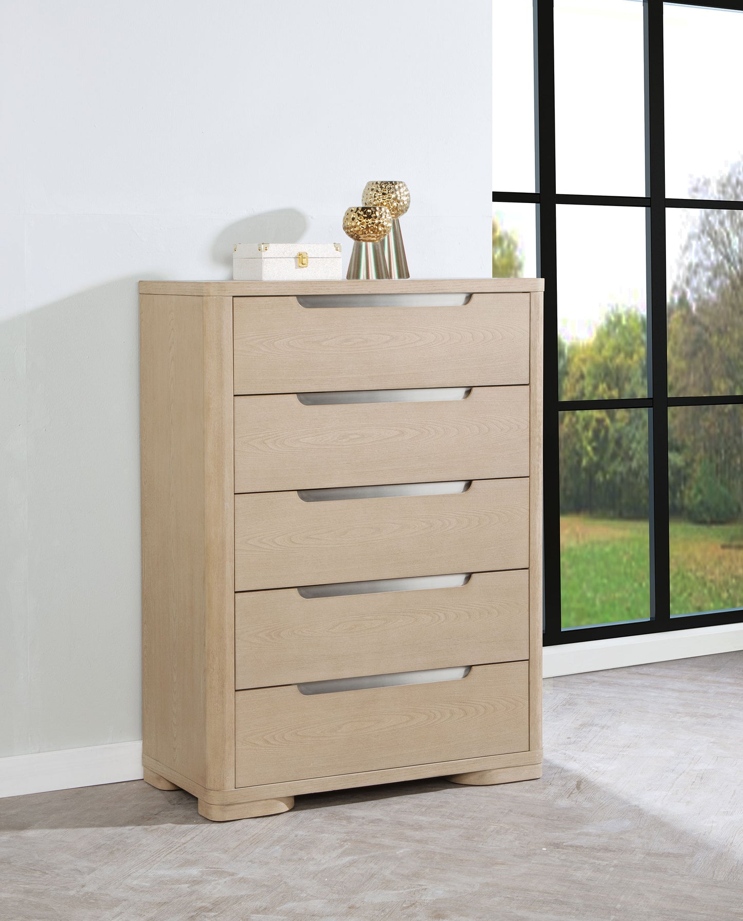 Ladera 5-drawer Bedroom Chest of Drawers Light Elm