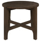 Cota 2-piece Solid Wood Coffee and End Table Set Dark Brown