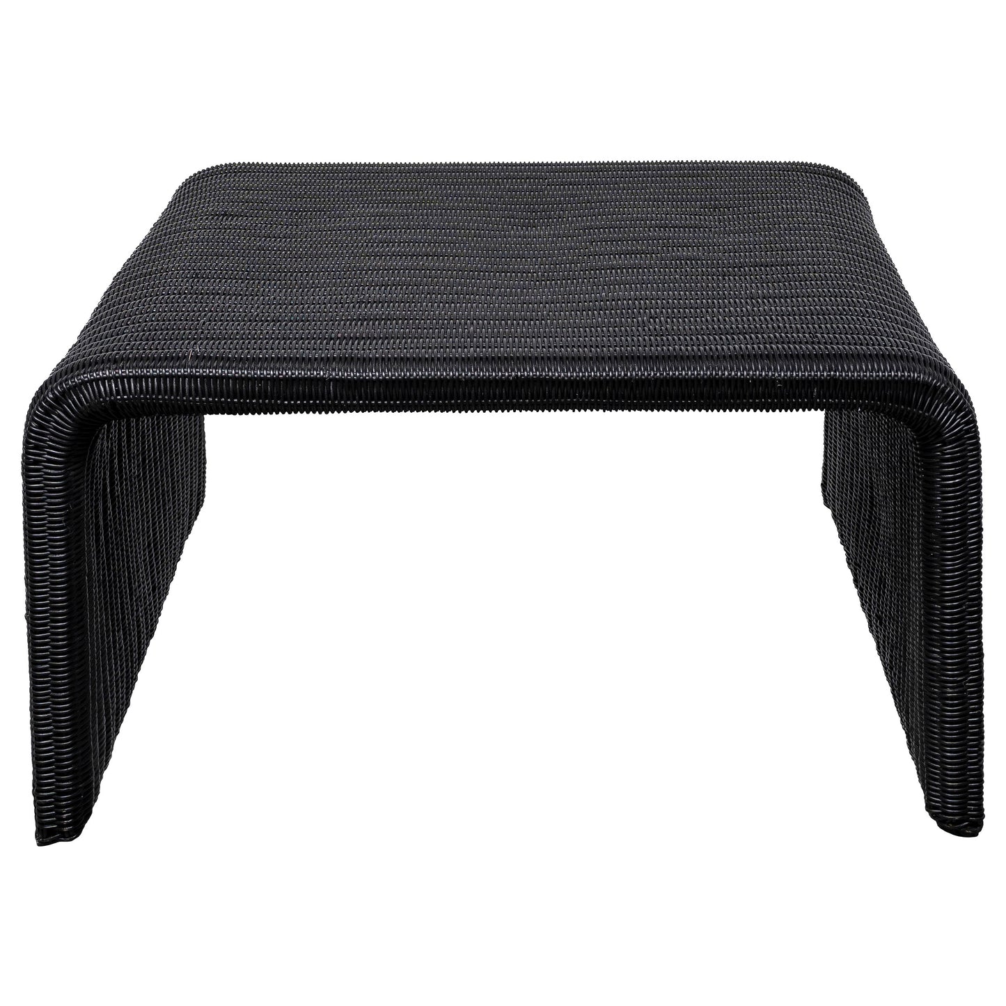 Cahya 3-piece Rattan Coffee and End Table Set Black