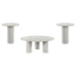 Astoria 3-piece Marble Coffee and End Table Set White