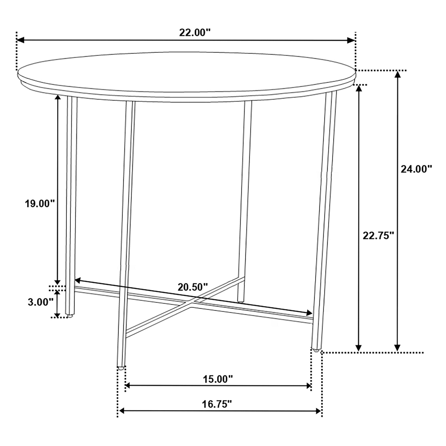 Ellison 2-piece Round Marble Coffee and End Table Set White