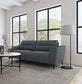 Nolan Upholstered Sloped Track Arm Sofa Charcoal