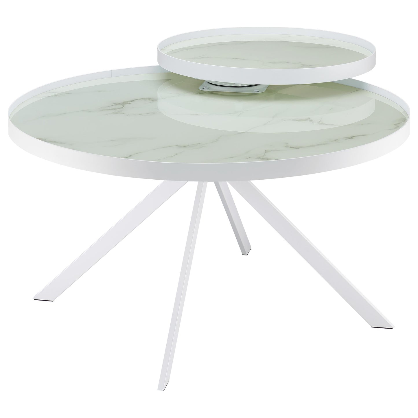 Briggs 2-piece Round Coffee and End Table Set White