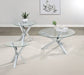 Kenzie 3-piece Round Coffee and End Table Set Chrome