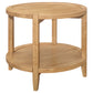 Camillo 3-piece Round Coffee and End Table Set Maple