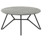 Hadi 3-piece Round SmartTop Coffee and End Table Set Cement