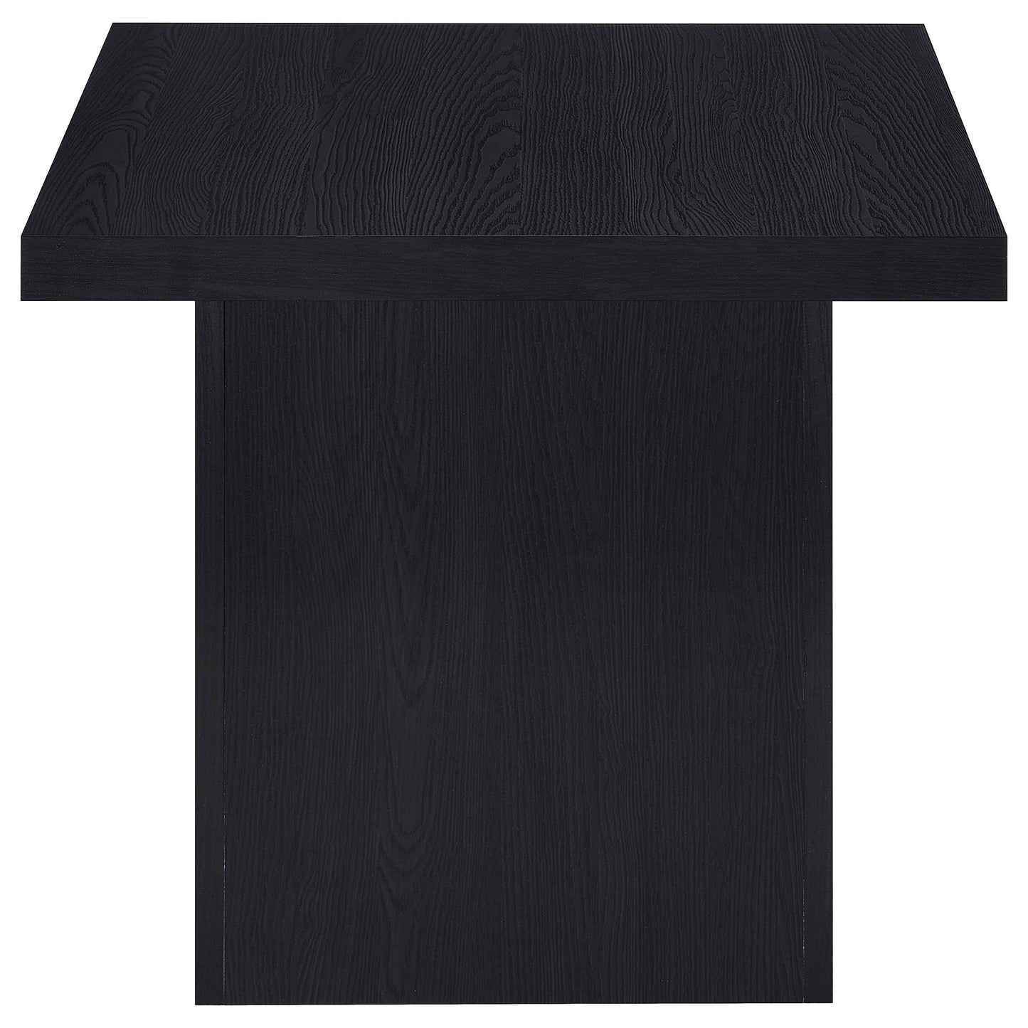 Max 2-piece Rectangular Coffee and End Table Set Black