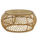 Dahlia 2-piece Round Rattan Coffee and End Table Set Natural