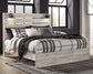 Cambeck King Panel Bed with Mirrored Dresser and 2 Nightstands