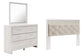 Altyra King Panel Headboard with Mirrored Dresser