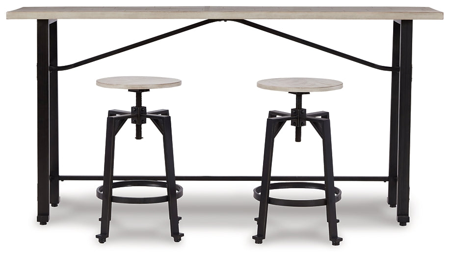 Karisslyn Counter Height Dining Table and 2 Barstools