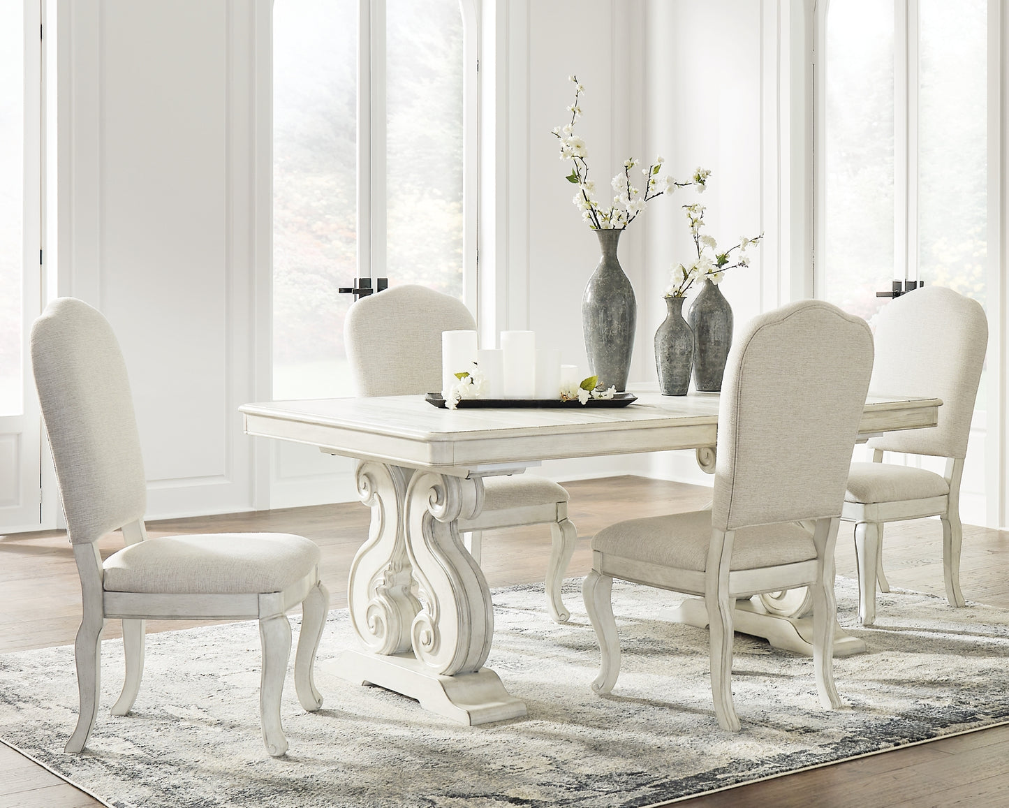 Arlendyne Dining Table and 4 Chairs with Storage