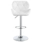 Berrington Upholstered Adjustable Bar Stool White (Set of 2)