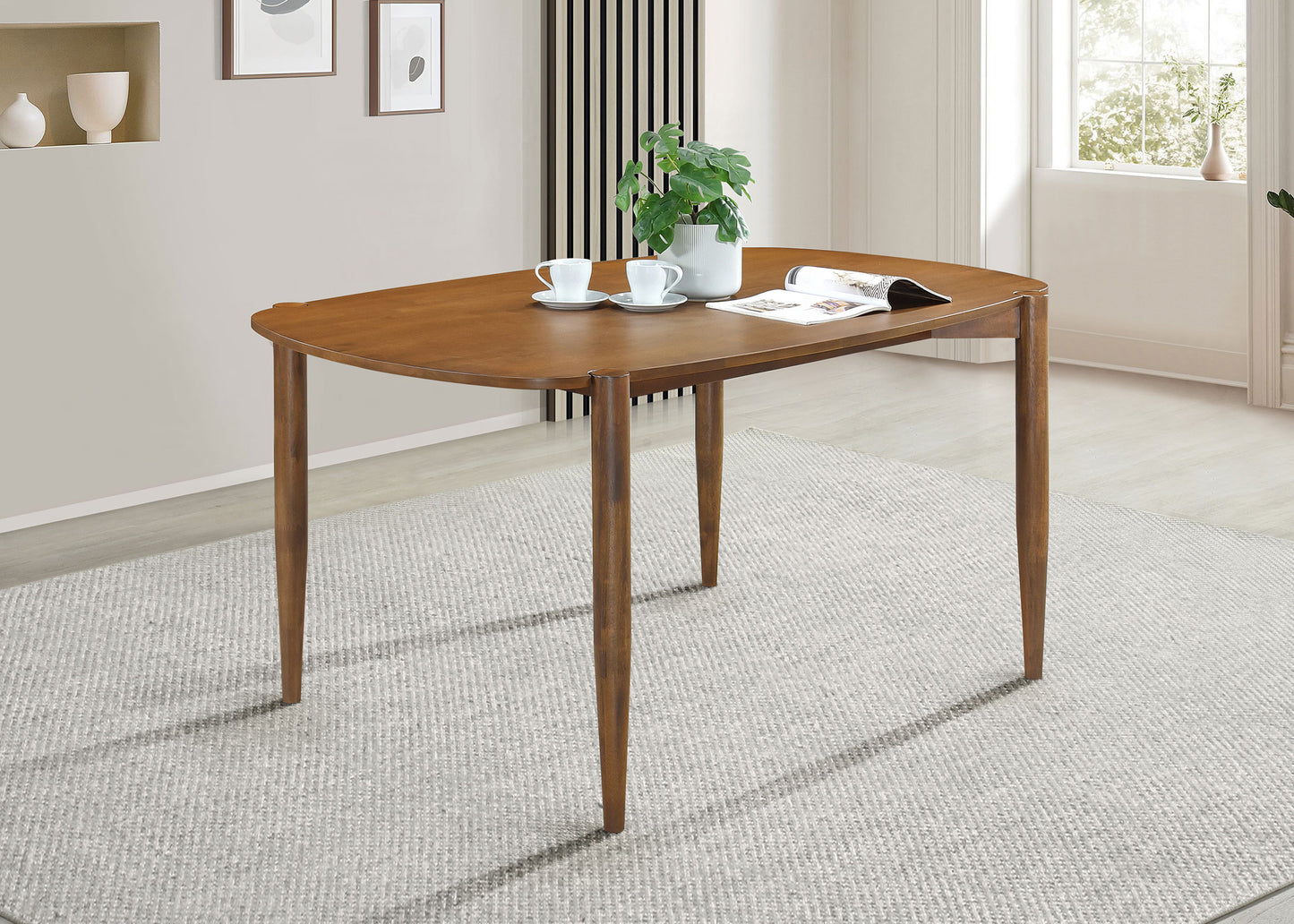 Dortch Oval 63-inch Solid Wood Dining Table Walnut