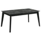 Crestmont 78-inch Extension Dining Table Black Faux Marble