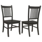 Marbrisa Wood Dining Side Chair Matte Black (Set of 2)