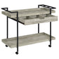 Ventura 1-drawer Engineered Wood Bar Cart Grey Driftwood