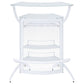 Dallas 2-shelf Curved Freestanding Home Bar Cabinet White