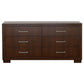 Jessica 6-drawer Dresser Cappuccino