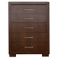 Jessica 5-drawer Bedroom Chest Cappuccino