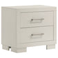 Jessica 5-piece Eastern King LED Bedroom Set Cream White