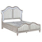 Evangeline California King LED Storage Panel Bed Silver Oak